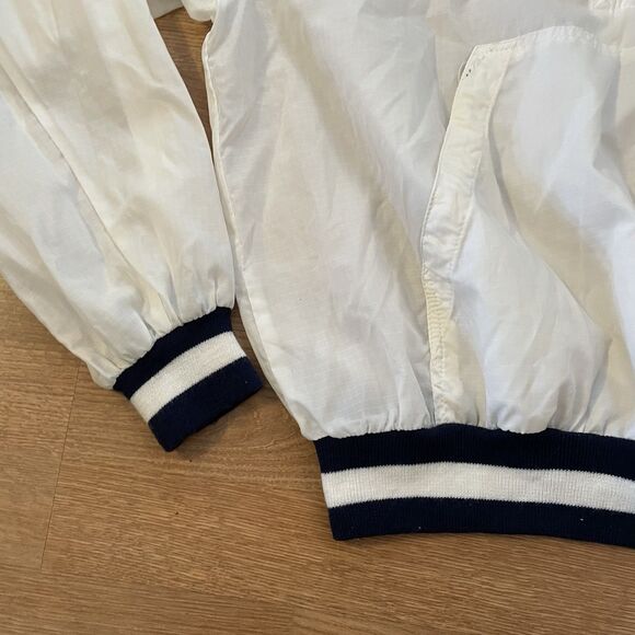 Vintage Logo 7 Super Bowl XXI 1987 STAFF Windbreaker Jacket White Large - Picture 3 of 13